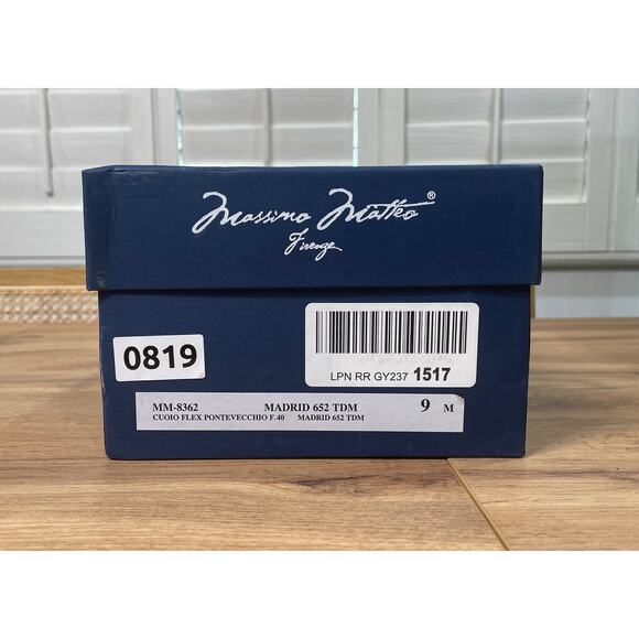 Massimo Matteo Firenze Men's Corazzano Wing Tip Dress Shoes  Size 9 NIB - Picture 13 of 14